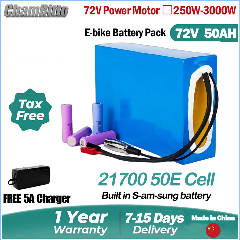 72V 50Ah 21700 Lithium Battery - 72V 20ah 30ah 40ah 50ah Elektrikli