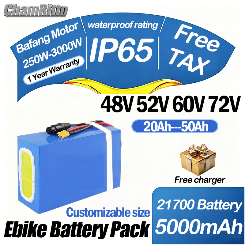 60V 72V 2000W e-bisiklet Elekt - 72V 50Ah 21700 Lithium Battery incelemesi ve fiyatı