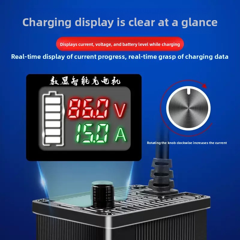 Dijital Ekranlı Alüminyum Gövd - 72V 15A Fast Charger incelemesi ve fiyatı