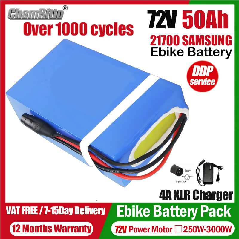 72V Elektrikli Bisiklet cham-r - 72V 50Ah 21700 Lithium Battery incelemesi ve fiyatı
