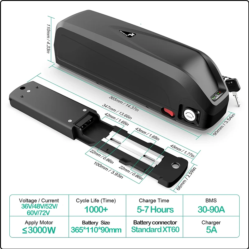 E-bisiklet Bataryası 21700 Hai - 72V 50Ah 21700 Lithium Battery incelemesi ve fiyatı